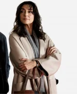 Nikki Reynard CIA 2026 Beige Coat