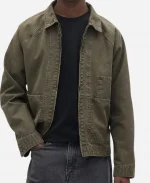 Noah Erb Bachelor Mansion Takeover 2026 Olive Green Denim Jacket