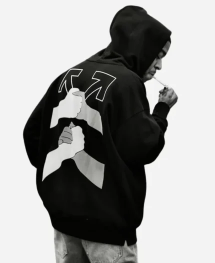 Off White x Kid Cudi 2026 Be Human Black Hoodie