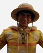 One Piece S02 Monkey D. Luffy Checkered Hooded Shearling Coat