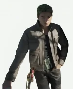 One Piece S02 Roronoa Zoro Grey Leather Jacket
