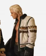 One Piece S02 Smoker Cosplay White Leather Jacket