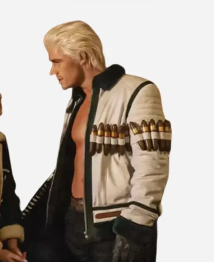 One Piece S02 Smoker Cosplay White Leather Jacket