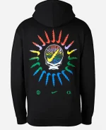 Oregon Ducks Grateful Ducks Rainbow Spiral Nike Black Hoodie