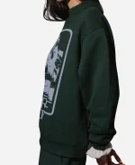 Parke 2026 Sport Graphic Mockneck Fleece Sweatshirt In Green