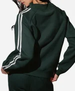 Parke 2026 Sport Stripe Green Fleece Mockneck Sweatshirt