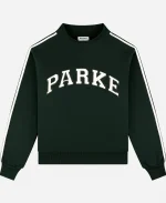 Parke 2026 Sport Stripe Mockneck Sweatshirt In Green