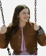 Penelope Jeffries Tv Series It’s Not Like That Cassidy Paul Brown Suede Leather Jacket