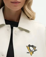 Penguins Heathered Bone Coach’s Jacket