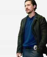 Peter Gadiot Black Leather Jacket