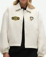 Pittsburgh Penguins Heathered Bone Coach’s Jacket