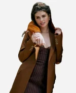 Poppy People We Meet On Vacation 2026 Movie Emily Bader Brown Coat
