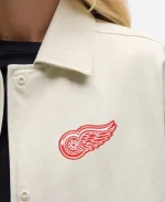 Red Wings Coaches Heathered Bone Jacket
