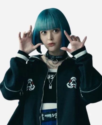 Rei Morikage Alice In Borderland S03 Tina Tamashiro Black Cropped Jacket