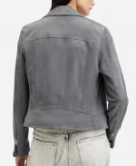 Return to Silent Hill 2026 Hannah Emily Anderson Grey Suede Leather Jacket