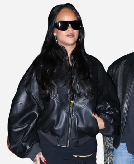 Rihanna 2026 Date Night Leather Jacket