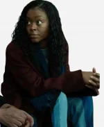 Rooster 2026 Danielle Deadwyler Maroon Wool Coat