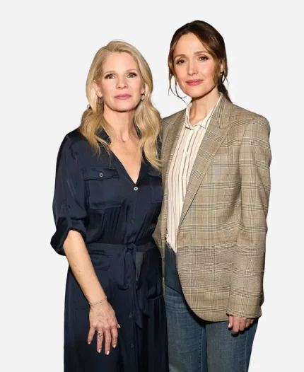 Rose Byrne Fallen Angels Photo Call Blazer Plaid Blazer