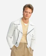 Rudy Pankow Reminders of Him 2026 Premiere White Leather Jacket