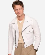 Rudy Pankow Reminders of Him Premiere White Leather Jacket
