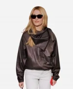 Sarah Pidgeon Loewe AW26 Show Leather Jacket