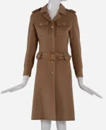 Sarah Pidgeon Love Story S01 Brown Wool Coat