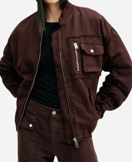 Scream 7 Celeste O Connor Maroon Cotton Jacket