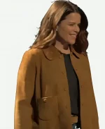 Scream 7 Premiere Neve Campbell Suede Leather Jacket