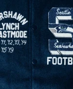 Seattle Seahawks Beastmode Legacy Marshawn Lynch Full-Snap Varsity Jacket