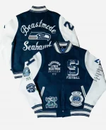 Seattle Seahawks Beastmode Legacy Marshawn Lynch Varsity Jacket