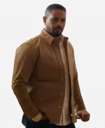Shrinking S03 Damon Wayans Brown Cotton Jacket