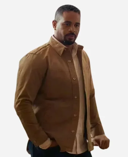 Shrinking S03 Damon Wayans Brown Cotton Jacket