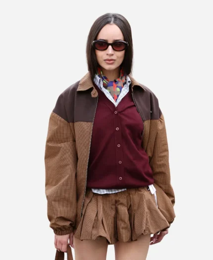 Sofia Carson Paris Fashion Week 2026 Brown JacketSofia Carson Paris Fashion Week 2026 Brown Jacket