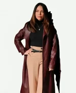 Sophie McClure Family History Mysteries Buried Past Janel Parrish Leather Coat