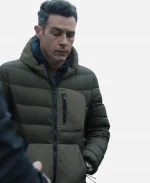 Special Agent Stuart Scola FBI S06 John Boyd Green Puffer Hooded Jacket