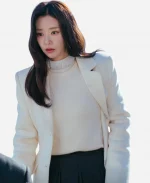 Spring Fever S01 Yoon Bom White Trench Wool Coat