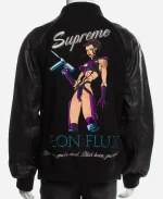 Supreme x Aeon Flux Varsity Jacket In Black