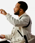 TV Show The Voice S29 John Legend White Varsity Jacket