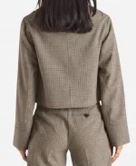 Talk Show The View 2026 Taylor Tomlinson Brown Plaid Collared Jacket
