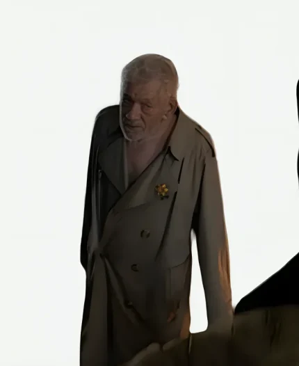The Christophers 2026 Ian McKellen Brown Trench Coat