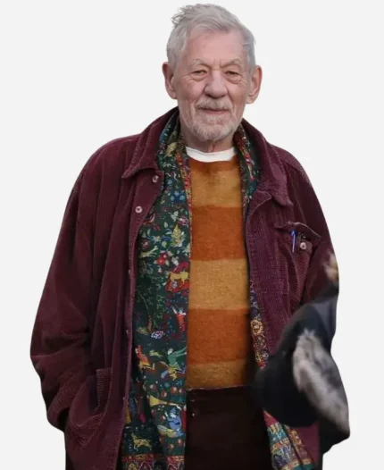 The Christophers Ian McKellen Maroon Corduroy Jacket