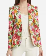 The Today Show 2025 Jill Martin White Floral Print Blazer
