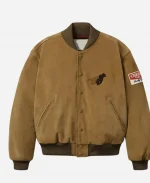 The Today Show 2026 Rob Rausch Brown Suede Leather Varsity Jacket