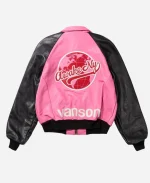 The Today Show Anderson Paaks Pink and Black Leather Jacket