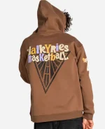 The Wild Collective Golden State Valkyries Washed Brown Fleece Hoodie