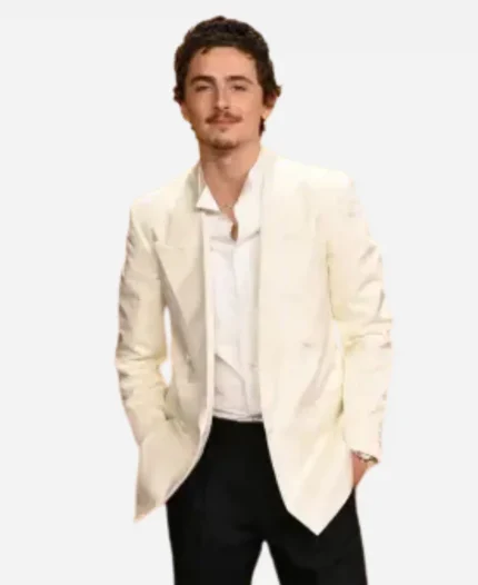 Timothée Chalamet White Blazer