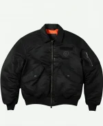 Tom Glenister National Theatre Live Hamlet 2026 Film Laertes Black Satin Bomber Jacket