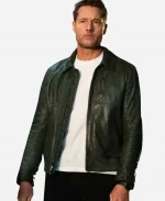 Tracker S03 Tv Series 2026 Justin Hartley Green Leather Jacket