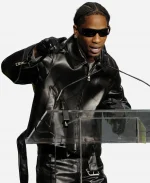 Travis Scott 2026 Fashion Scholarship Fund 89th Annual Gala Leather Jacket