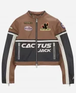 Travis Scott Cactus Jack Leather Jacket